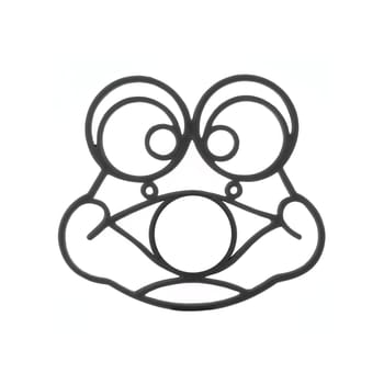 An abstract image of a frog background on white