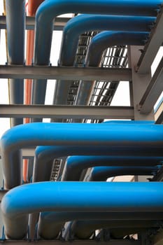 Pipes at a tank farm
