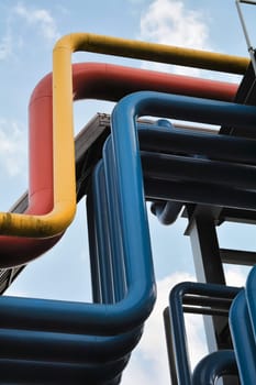 Pipes at a tank farm