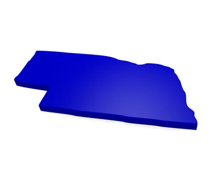 3d map of Nebraska