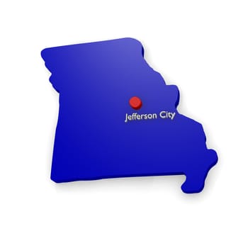 3d map of Missouri