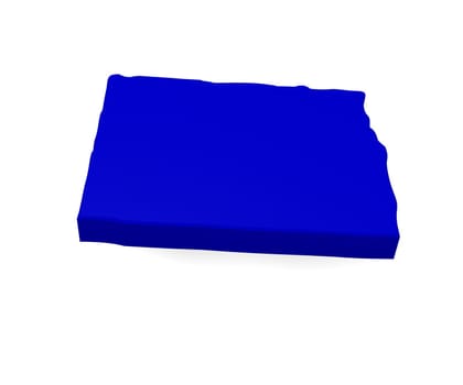 3d map of North Dakota