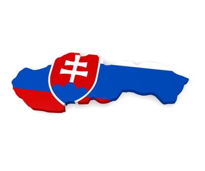 3d map of Slovakia