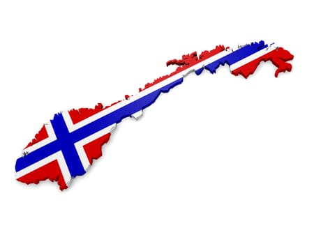 3d map of Norway