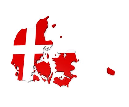 3d map of Denmark