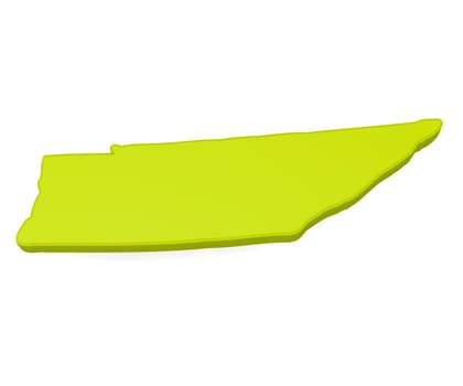 3d map of Tennessee