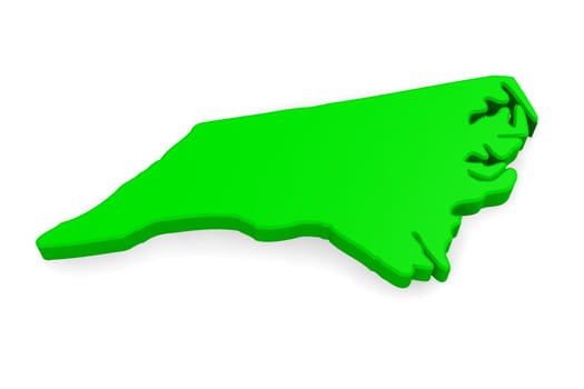 3d map of North Carolina