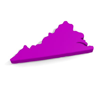 3d map of Virginia