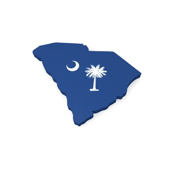 3d map of South Carolina