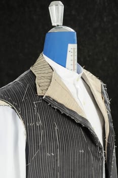 Velvet jacket and shirt in poplin bespoke handmade by tailoring