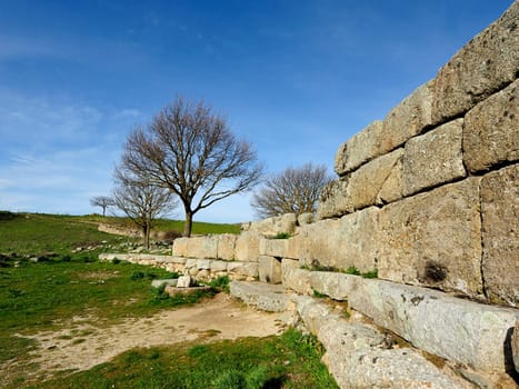 Giants' Tombs of Madau...The necropolis of Madau is located near the Nuraghe complex known as the Gremanu, a necropolis nuragica which is the plateau of Pratobello. Barbagia Ollolai in the middle of the valley of the riu Madau, in the direction of the step of Corru 'and Boi. The complex includes four burial tombs of the giants, made nuragica age, dating back to the Late Bronze-Late Bronze Age (1300-900 BC).