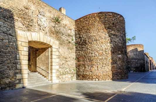 Ancient Roman walls of the city of Leon, Spain