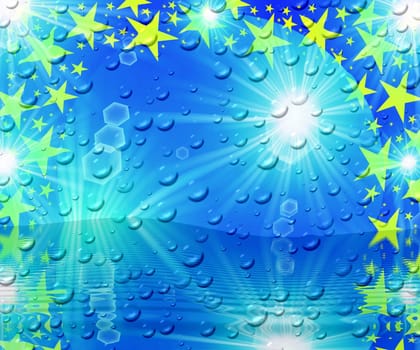 colored background with colored lights and reflex