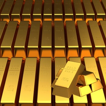 Set of gold bars