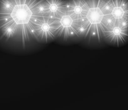 colored background with colored lights and reflex