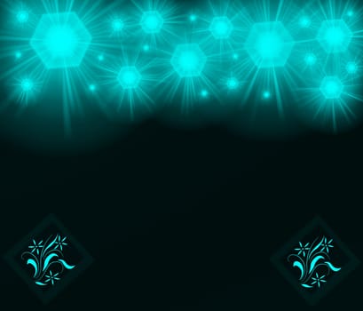 colored background with colored lights and reflex