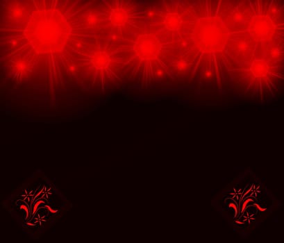 colored background with colored lights and reflex