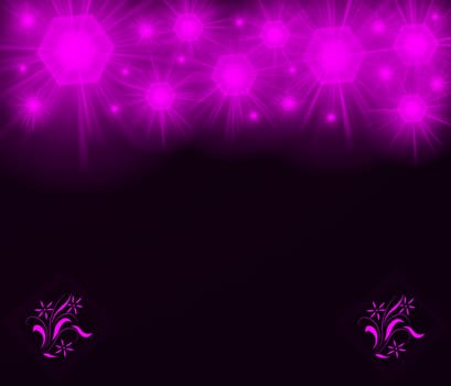 colored background with colored lights and reflex