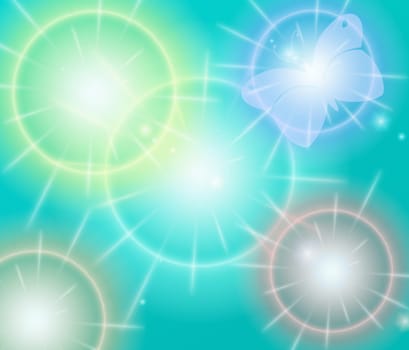 colored background with colored lights and reflex