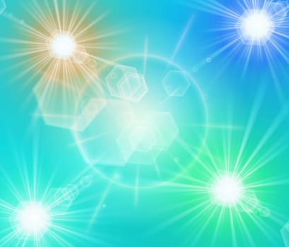 colored background with colored lights and reflex