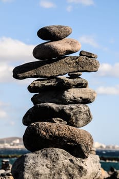 The Buddhist Traditional Stone Pyramids in Tenerife Canary Islands Spain