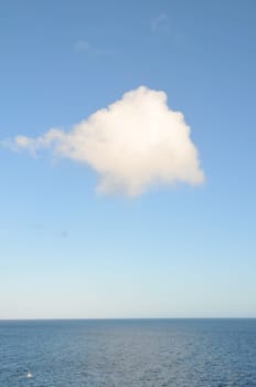 Cloudscape, Colored Clouds at Sunset near the Ocean