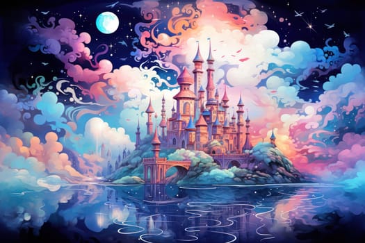 In the realm of fantasy, whimsical cloud castles grace the skies, defying gravity and capturing the imagination of dreamers.