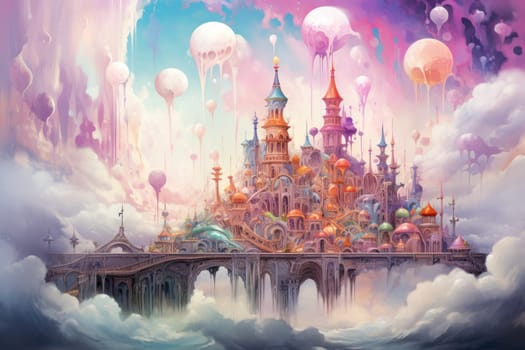 In the realm of fantasy, whimsical cloud castles grace the skies, defying gravity and capturing the imagination of dreamers.