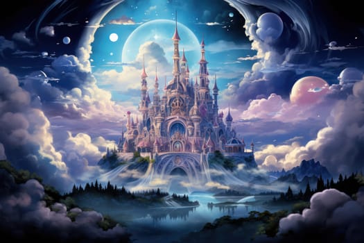 In the realm of fantasy, whimsical cloud castles grace the skies, defying gravity and capturing the imagination of dreamers.