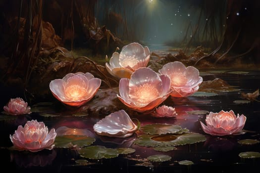 An enchanting depiction of radiant pearl oysters, tenderly nurturing exquisite pearls imbued with enigmatic properties.