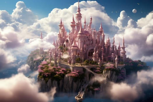 In the realm of fantasy, whimsical cloud castles grace the skies, defying gravity and capturing the imagination of dreamers.