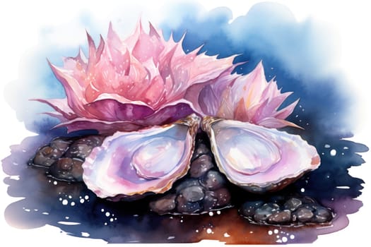 An enchanting depiction of radiant pearl oysters, tenderly nurturing exquisite pearls imbued with enigmatic properties.