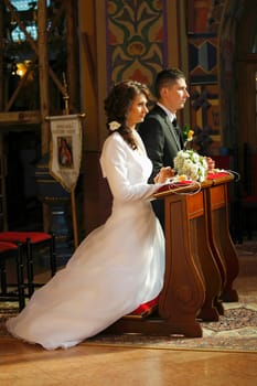Bride and Groom during wedding ceremony