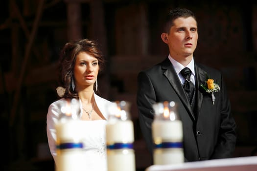Bride and Groom during wedding ceremony