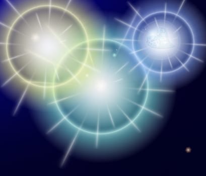 colored background with colored lights and reflex