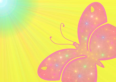 colored background with colored lights and reflex