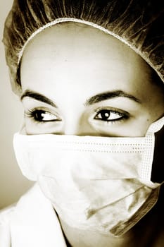 Professional young doctor at work. Close up.