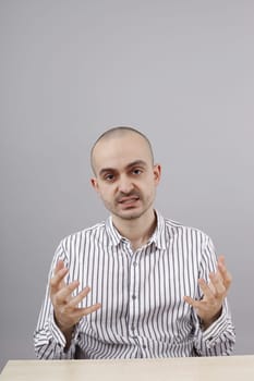 Young businessman at his desk