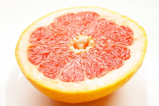 Fresh composition of yellow and red grapefruits.