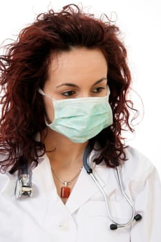 Close-up portrait of a young doctor
