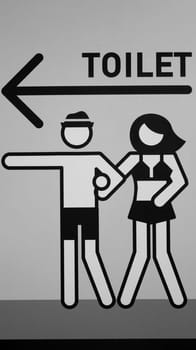 Sign pointer toilet