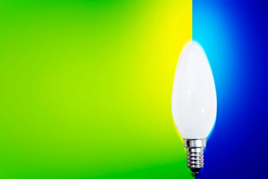 White bulb isolated with coppy-space