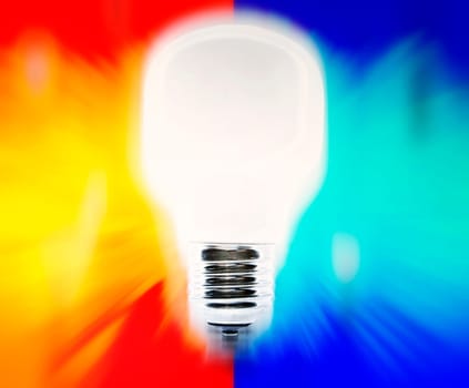 Picture of white bulbs falling.