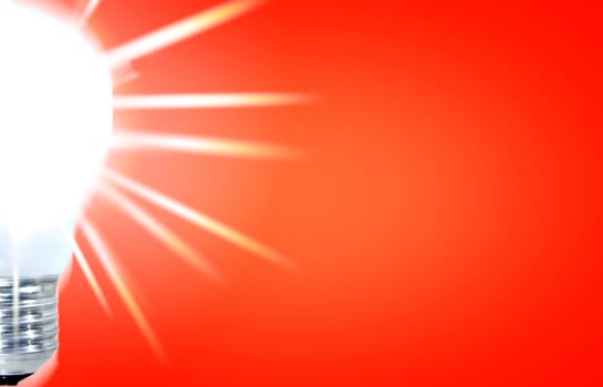 White bulb isolated with coppy-space