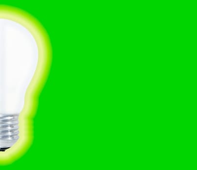 White bulb isolated with coppy-space