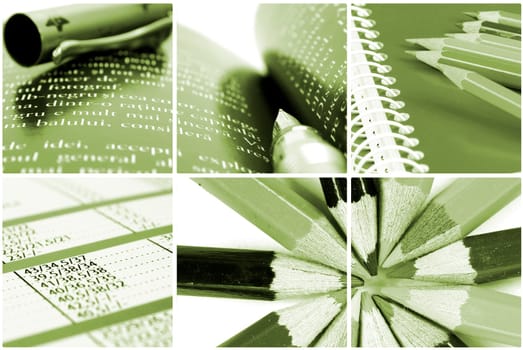 Comunication collage made of