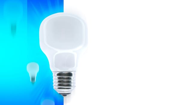 White bulb isolated with coppy-space