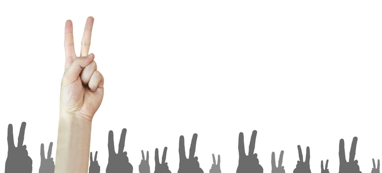 Hand sign. Answer concept. Good quality.