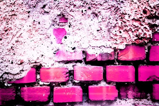 Old red brick wall background.