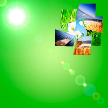 collage of beautiful nature landscapes.
